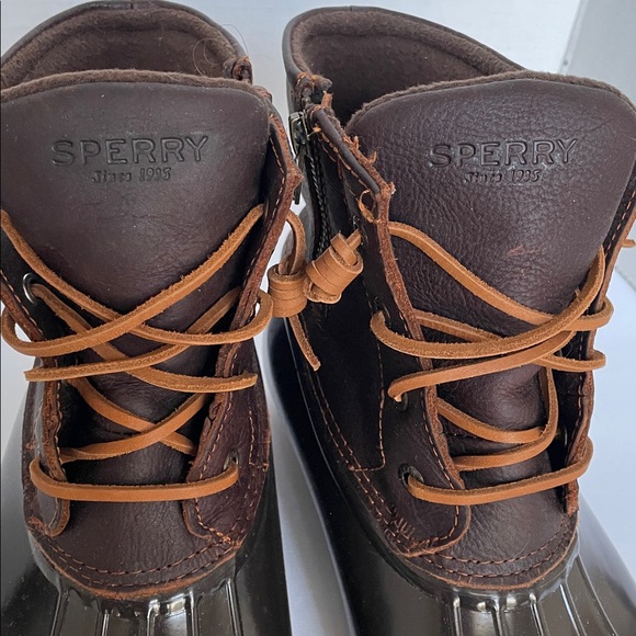 Sperry Women’s Brown Waterproof Rubber Duck Boots Size 10M - Picture 7 of 9
